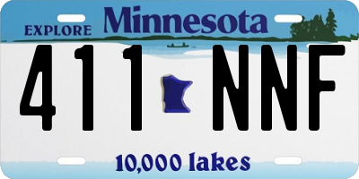 MN license plate 411NNF