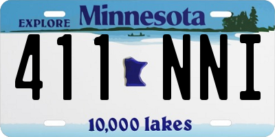 MN license plate 411NNI