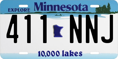 MN license plate 411NNJ