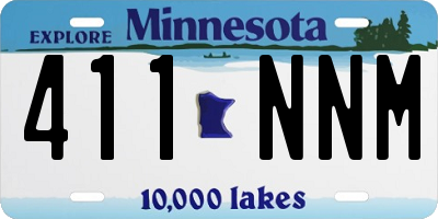 MN license plate 411NNM