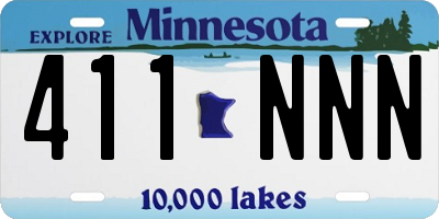 MN license plate 411NNN
