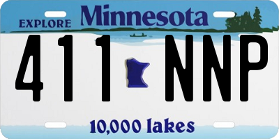 MN license plate 411NNP