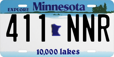 MN license plate 411NNR