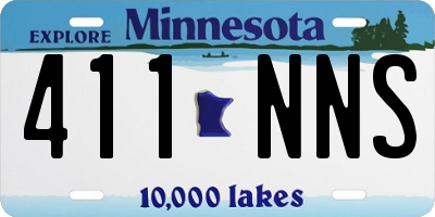 MN license plate 411NNS