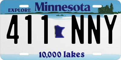 MN license plate 411NNY