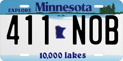 MN license plate 411NOB