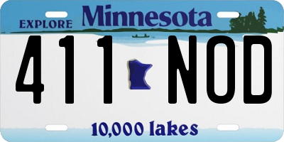 MN license plate 411NOD