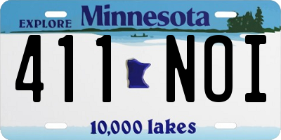 MN license plate 411NOI