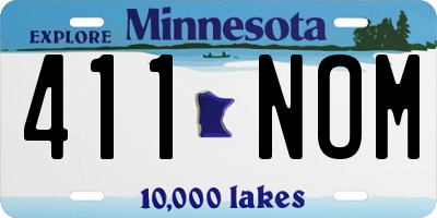 MN license plate 411NOM