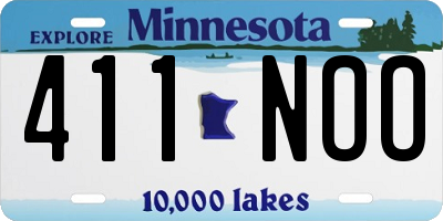 MN license plate 411NOO