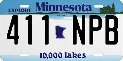 MN license plate 411NPB