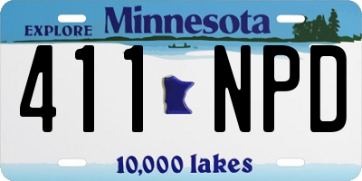 MN license plate 411NPD