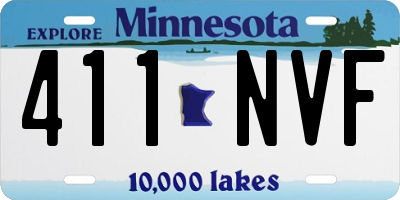 MN license plate 411NVF