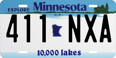 MN license plate 411NXA