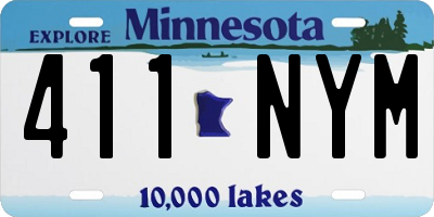 MN license plate 411NYM
