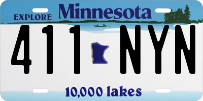 MN license plate 411NYN