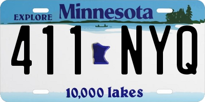 MN license plate 411NYQ
