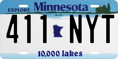 MN license plate 411NYT