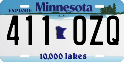 MN license plate 411OZQ