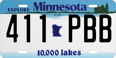 MN license plate 411PBB