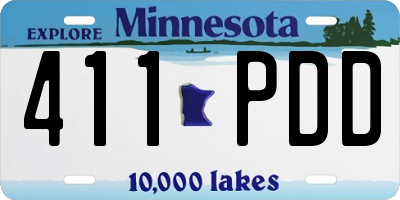 MN license plate 411PDD