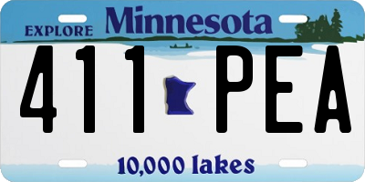 MN license plate 411PEA