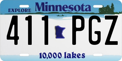 MN license plate 411PGZ
