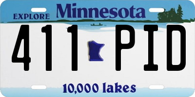 MN license plate 411PID