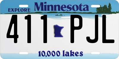 MN license plate 411PJL