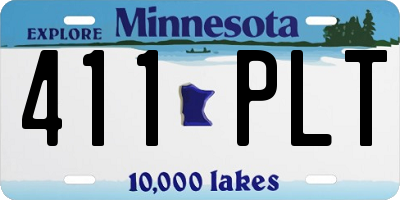 MN license plate 411PLT
