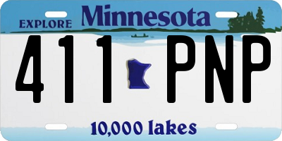 MN license plate 411PNP
