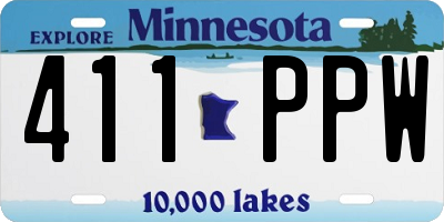MN license plate 411PPW