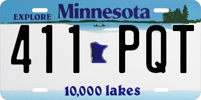 MN license plate 411PQT