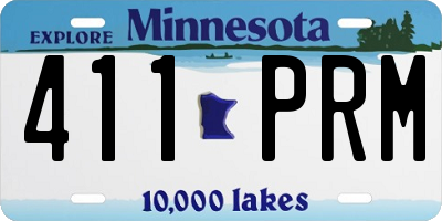 MN license plate 411PRM
