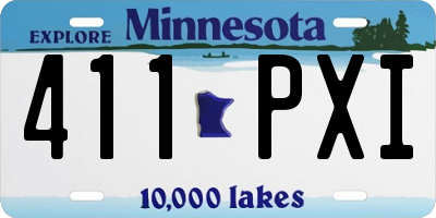 MN license plate 411PXI