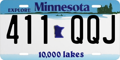 MN license plate 411QQJ