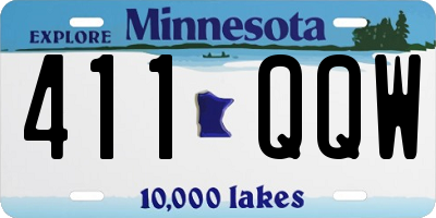 MN license plate 411QQW