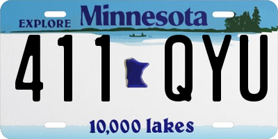 MN license plate 411QYU