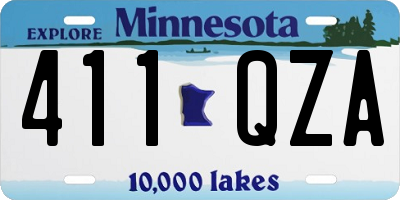 MN license plate 411QZA