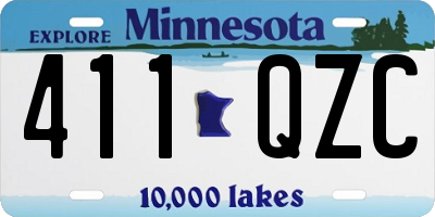 MN license plate 411QZC
