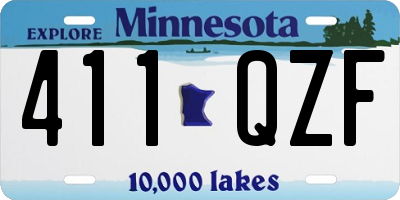 MN license plate 411QZF