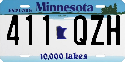 MN license plate 411QZH