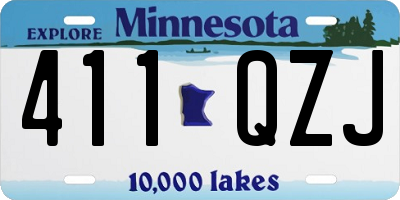 MN license plate 411QZJ