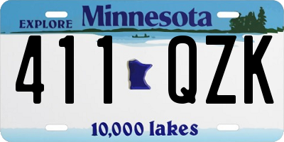 MN license plate 411QZK