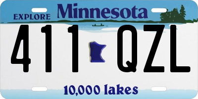 MN license plate 411QZL