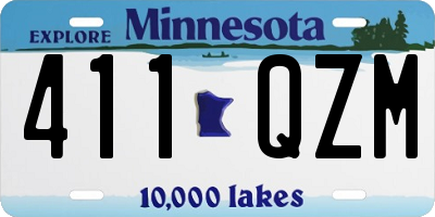 MN license plate 411QZM