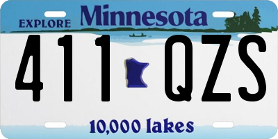 MN license plate 411QZS
