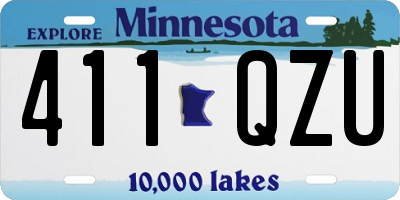 MN license plate 411QZU