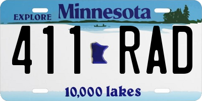 MN license plate 411RAD