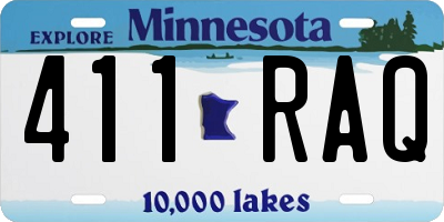 MN license plate 411RAQ